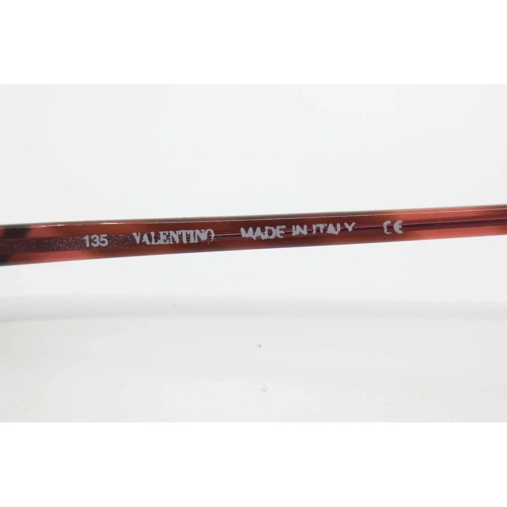 Valentino 5194 ON1M Red Tortoise Semi Rimless Oval Eyeglass Frames Italy